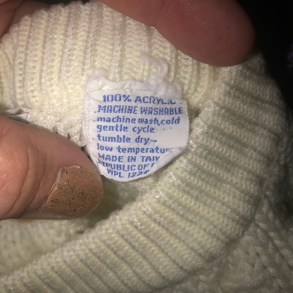 Vintage Northern Isle Cable Knit Sweater Small - Picture 5 of 5